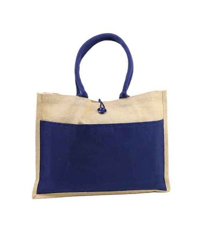 TRUCS - Jute Bag with Canvas Pocket